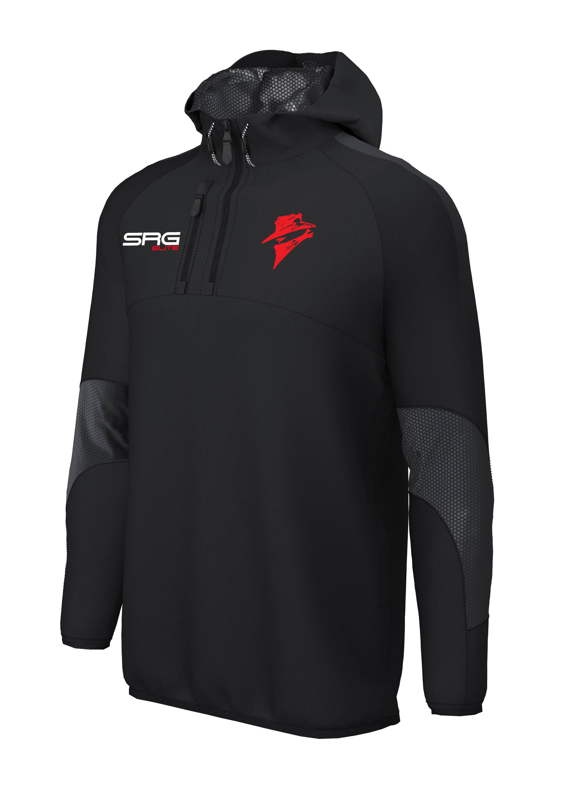 Northampton Outlaws RFC Edge Pro Hooded Jacket Black SRG Elite