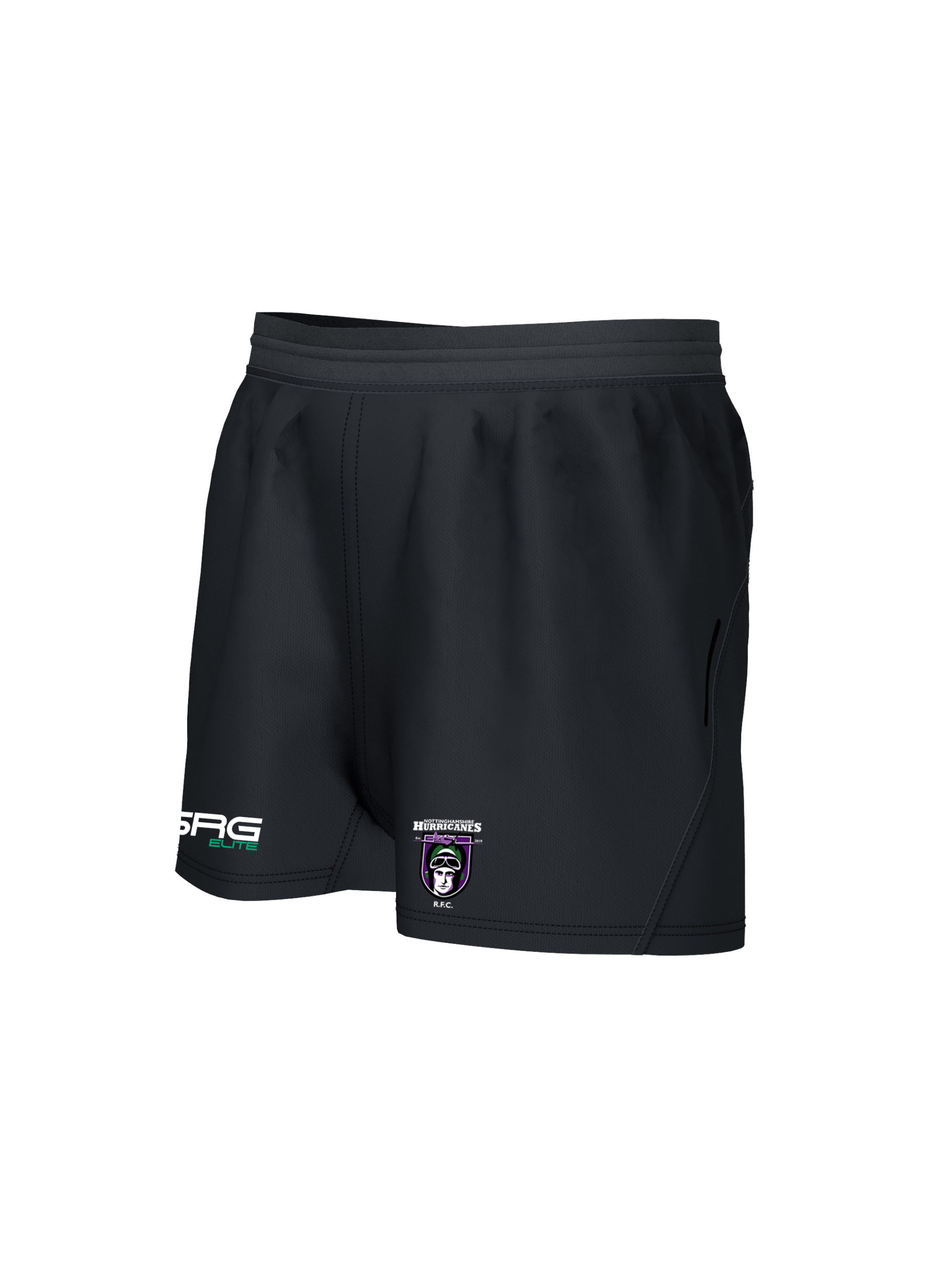 Nottinghamshire Hurricanes RFC Impact Rugby Shorts Black SRG Elite